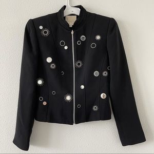 Alberto Makali Black Blazer with Military-Inspired Design